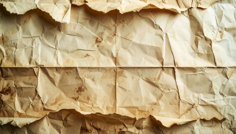 Crumpled Aged Brown Paper Texture Background royalty free illustration