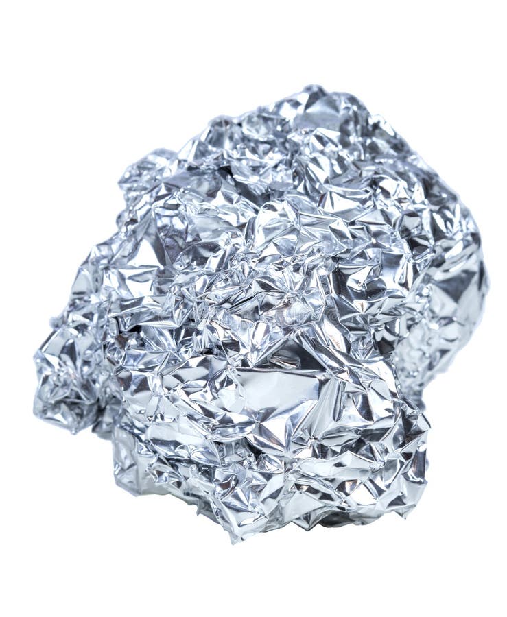 Crumpled ball of aluminum stock image. Image of basic 41578853