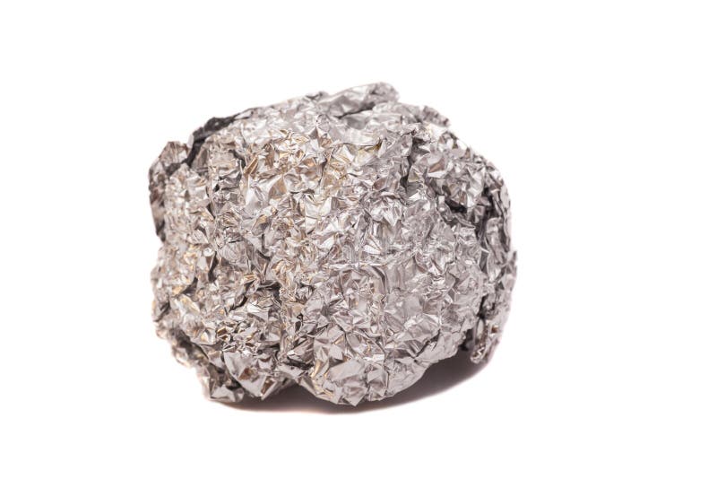 Crumpled Ball of Aluminum Foil Stock Photo Image of metal, cook 56412166