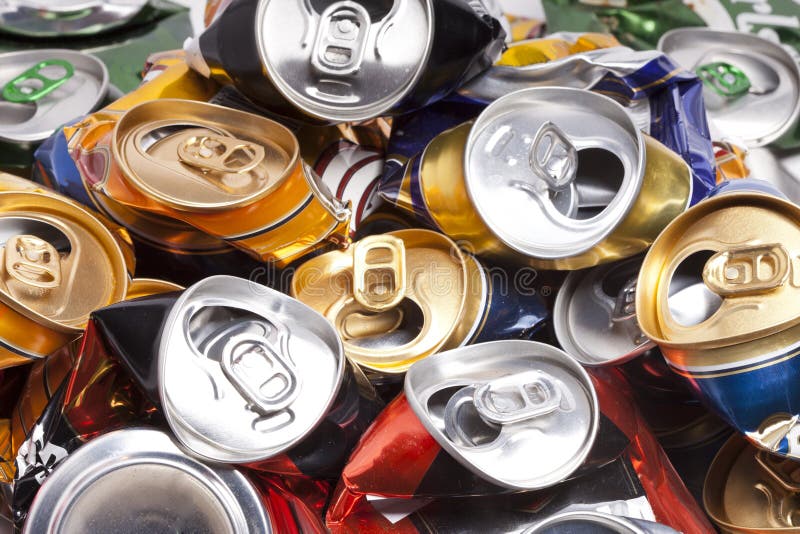 The crumpled beer cans stock image. Image of carbonated - 55310161