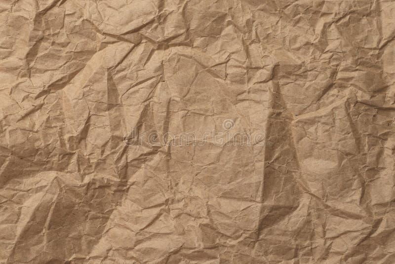 Brown crumpled cardboard paper texture background 12967557 Stock