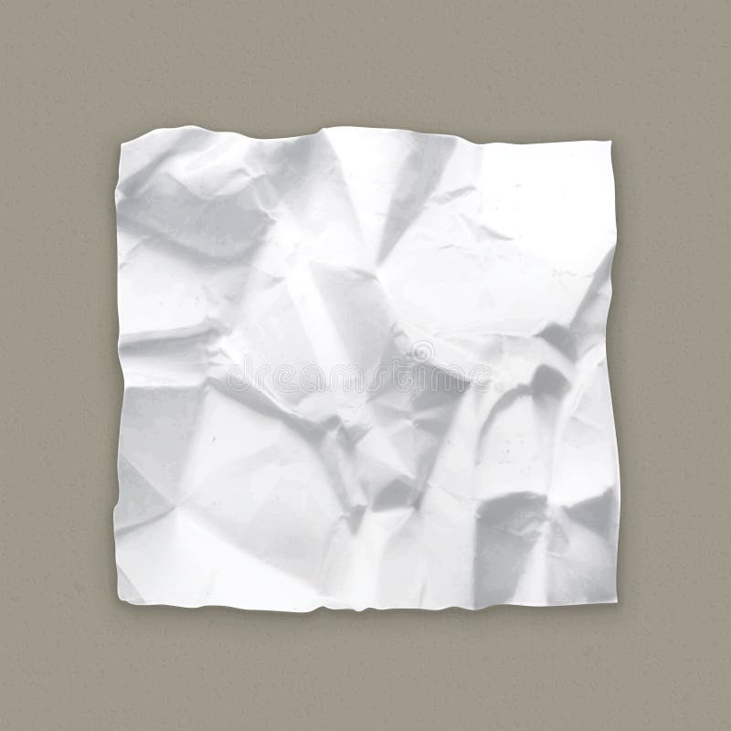 Crumpled, computer illustration on grey background