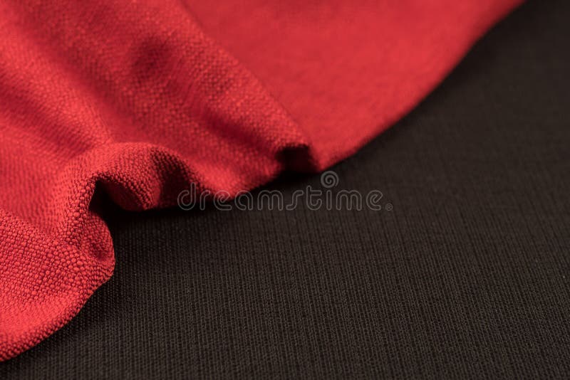 Crumpled fabric background and texture. Abstract background, empty template. Selective focus.