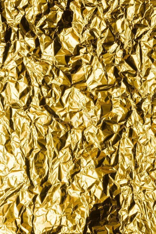 Crumpled Gold Foil stock photo. Image of rough, orange 30266586