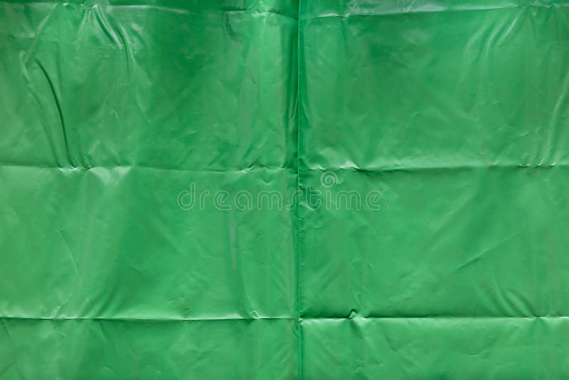 Crumpled Green Plastic Cover Texture with Creases Stock Image Image