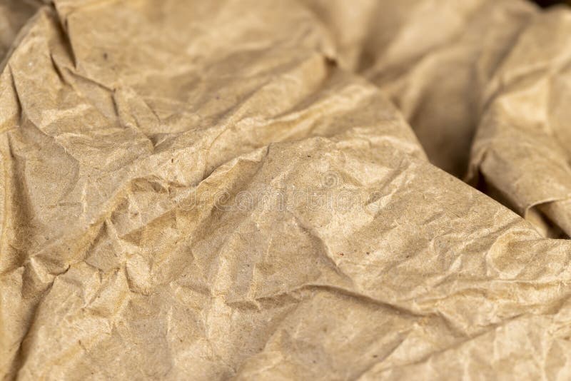 Crumpled Packaging Paper from Recycled Paper Stock Photo Image of