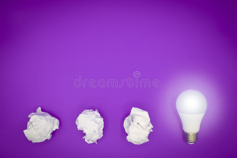 Free Stock Photo of Good Idea - Concept with Light Bulb and Copyspace