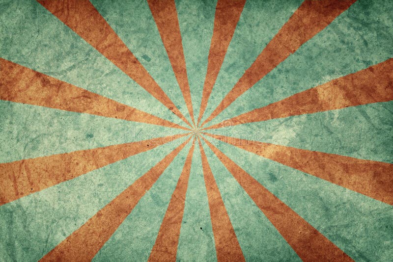 An dark orange and blue/green sunburst on crumpled old paper, perfect to use as a background. An dark orange and blue/green sunburst on crumpled old paper, perfect to use as a background