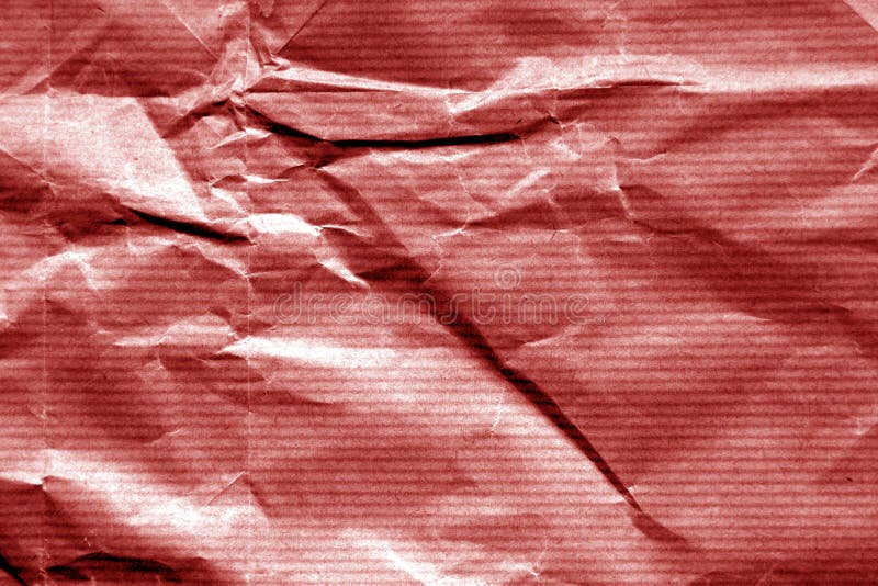 Crumpled Sheet Of Paper In Red Color Stock Photo Image of blank, ragged 139707900