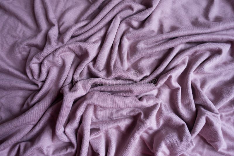 Crumpled Pink Viscose Fabric from Above Stock Photo - Image of pleats ...