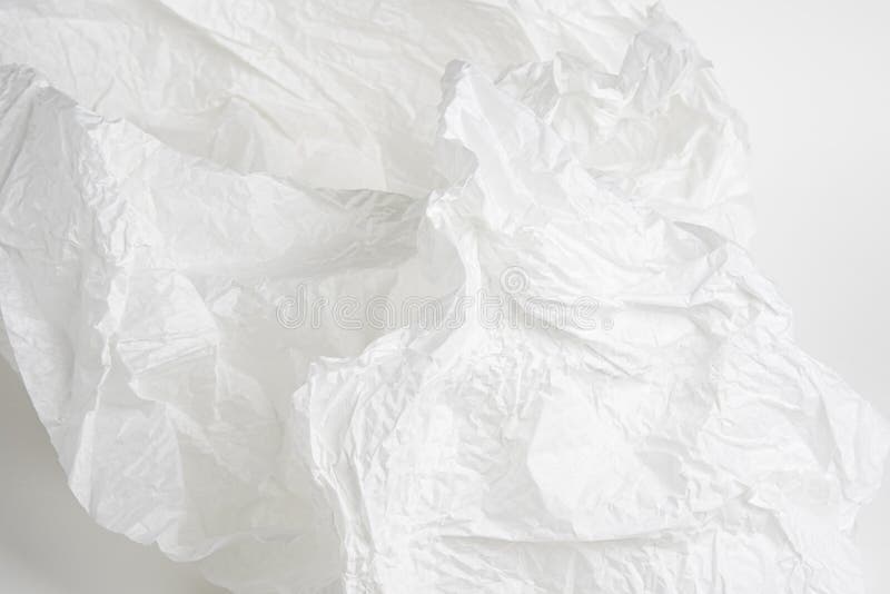 Crumpled White Tissue Paper Stock Photo - Image of blank, empty: 170250618