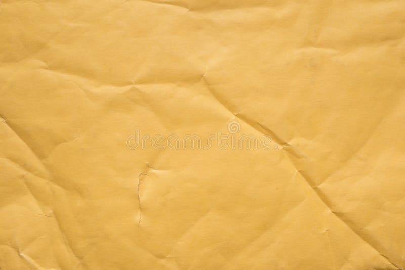 Crumpled Yellow Paper stock image. Image of cutout, white 12753275