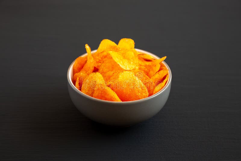 Crunchy Paprika Potato Chips Ready To Eat Stock Image Image of