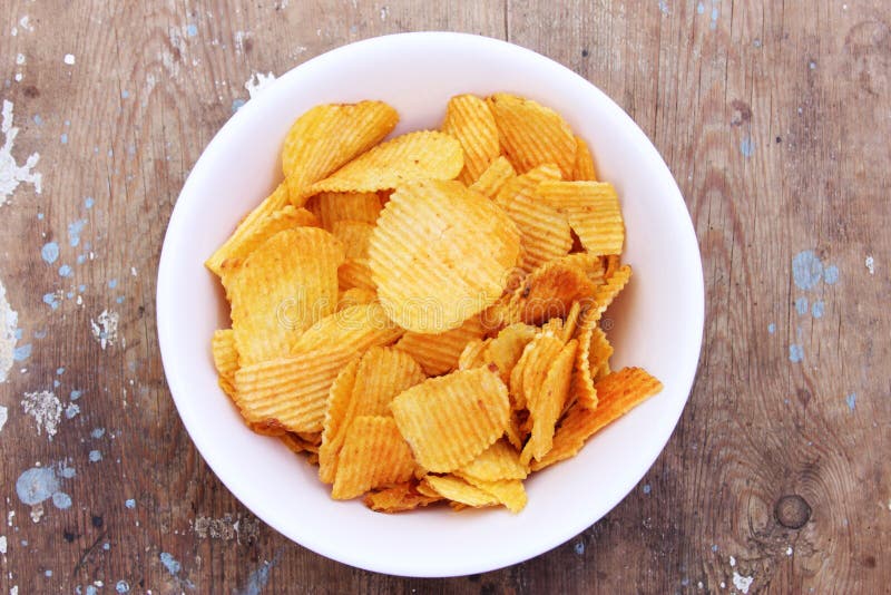 Potato Chips Taste of Turnips. Packaging, Bag of Chips on a Whit Stock