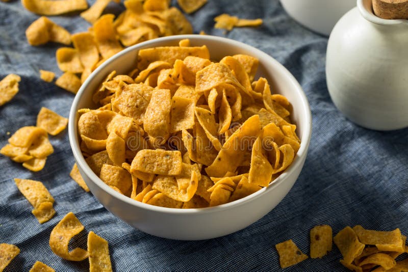 Crunchy Salt Corn Chips stock image. Image of spicy 165157763