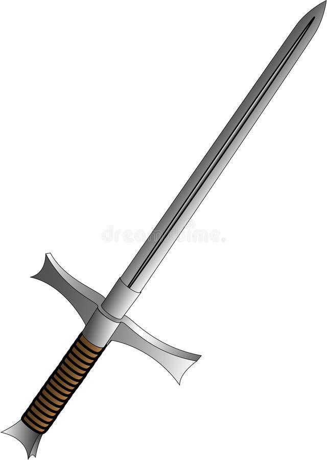 Crusader sword vector illustration