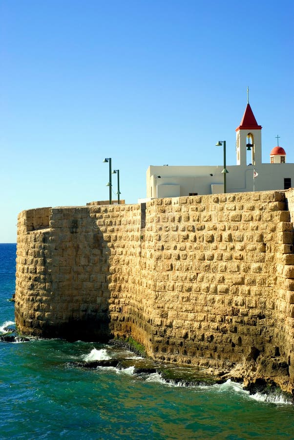 Crusaders wall in Acre