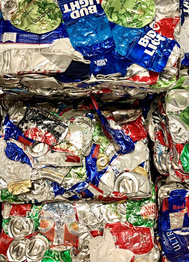 Crush the bottle after use stock image. Image of blue 48348521