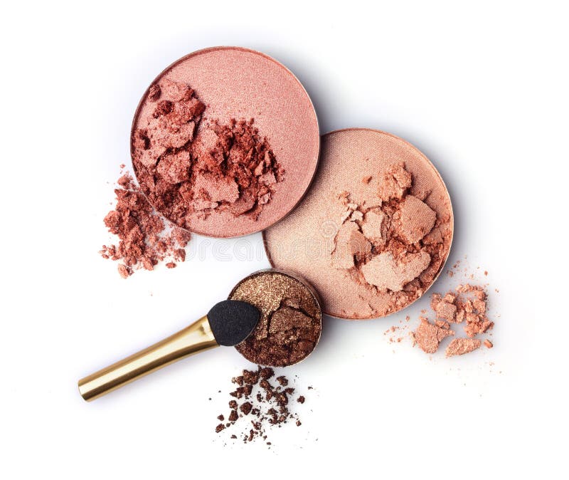 Crushed blush and eyeshadow stock images Crushed blush and eyeshadow stock images