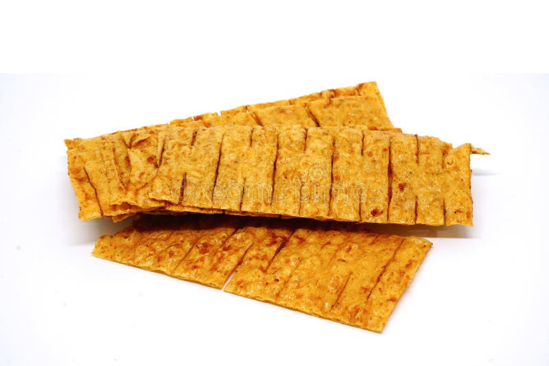 Crushed dried squid stock photo