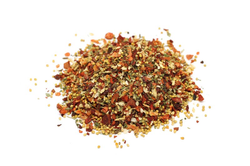 The crushed spices and vegetables royalty free stock photography