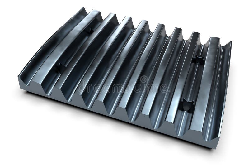 Crusher jaw plate stock image. Image of rendering, metal 138484233