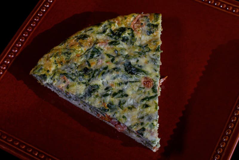 Crustless Quiche Filled a with Savory Custard of Milk, Eggs, Cheddar