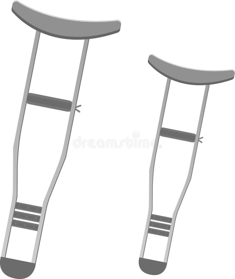 Crutches ilustração do vetor. Ilustração de ajuda, andar 43141650