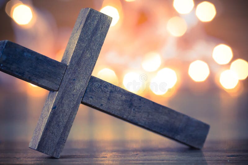 Cruz cristã de madeira