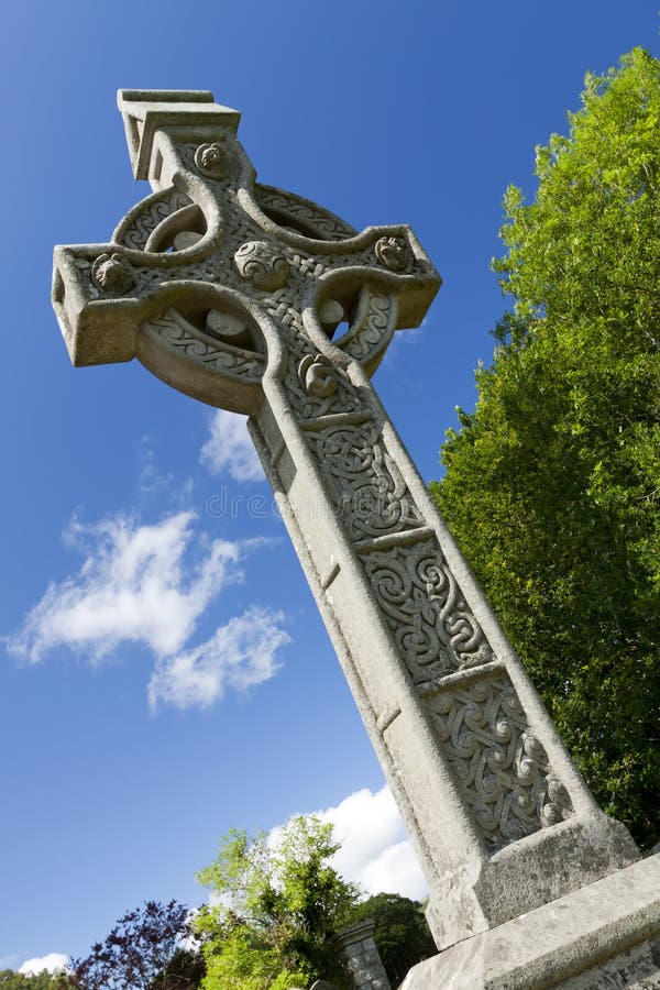 Cruz de Glendalough, Irlanda fotografía de archivo Cruz de Glendalough, Irlanda fotografía de archivo