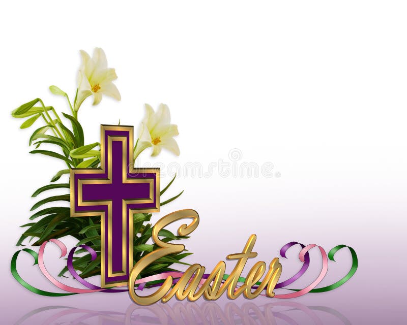 Cruz floral de la frontera de Pascua libre illustration Cruz floral de la frontera de Pascua libre illustration