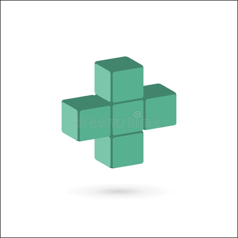 Cruz mais elementos médicos do molde do projeto do ícone do logotipo ilustração do vetor Cruz mais elementos médicos do molde do projeto do ícone do logotipo ilustração do vetor