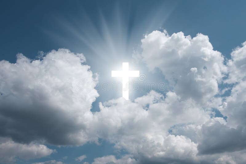Cruz no céu fotografia de stock Cruz no céu fotografia de stock