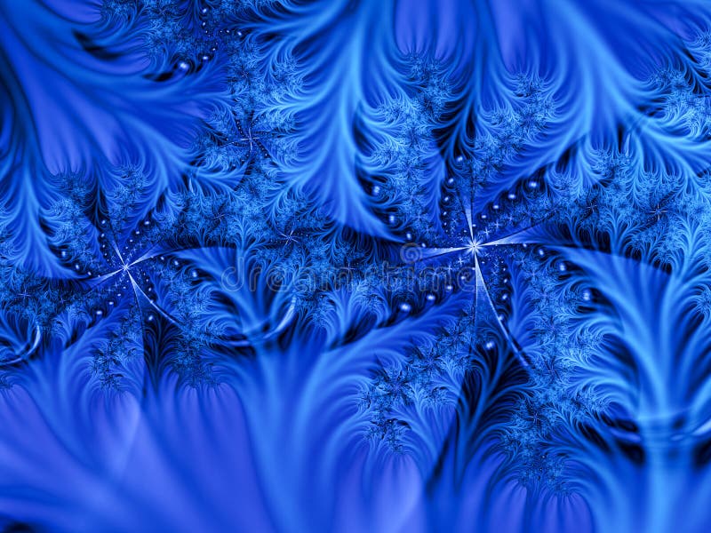 Royal Blue Cross in a Bed of Fractal Feathers. Royal Blue Cross in a Bed of Fractal Feathers