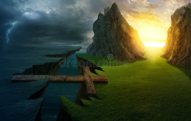 Atravesse o abismo ilustração do vetor