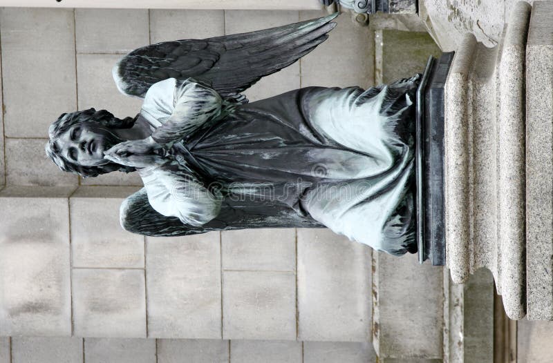 Crying angel sculpture stock image Crying angel sculpture stock image