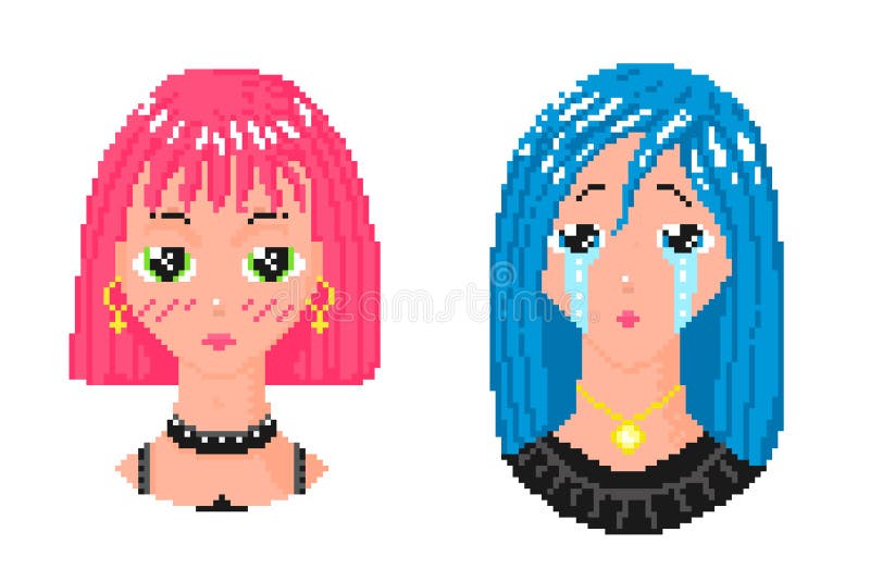 Anime Pixel Girl Stock Illustrations – 503 Anime Pixel Girl Stock  Illustrations, Vectors & Clipart - Dreamstime