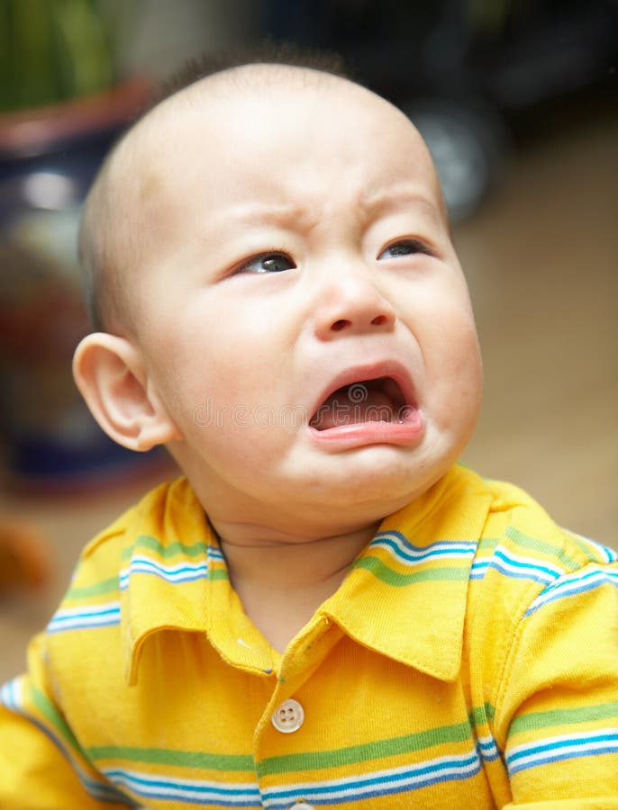 Baby crying stock photo. Image of precious, lips, child 8796270