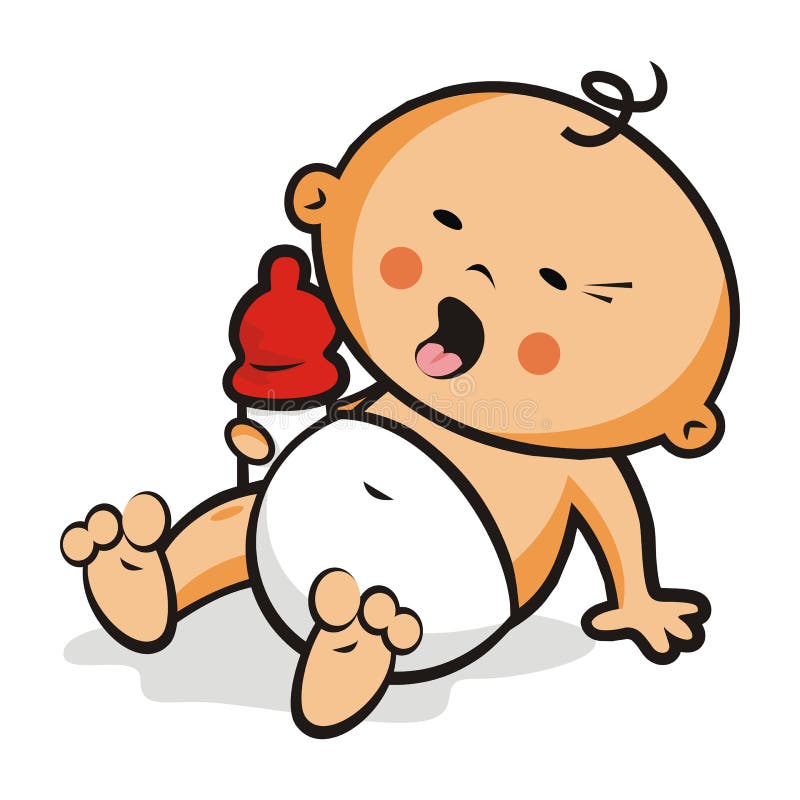 Crying baby vector illustration