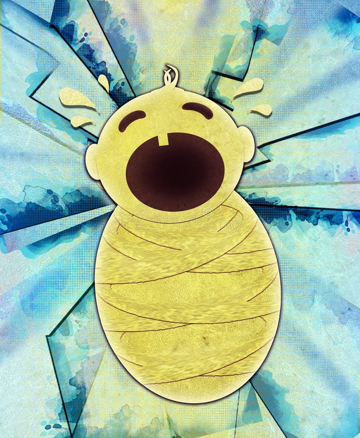 Crying baby royalty free illustration