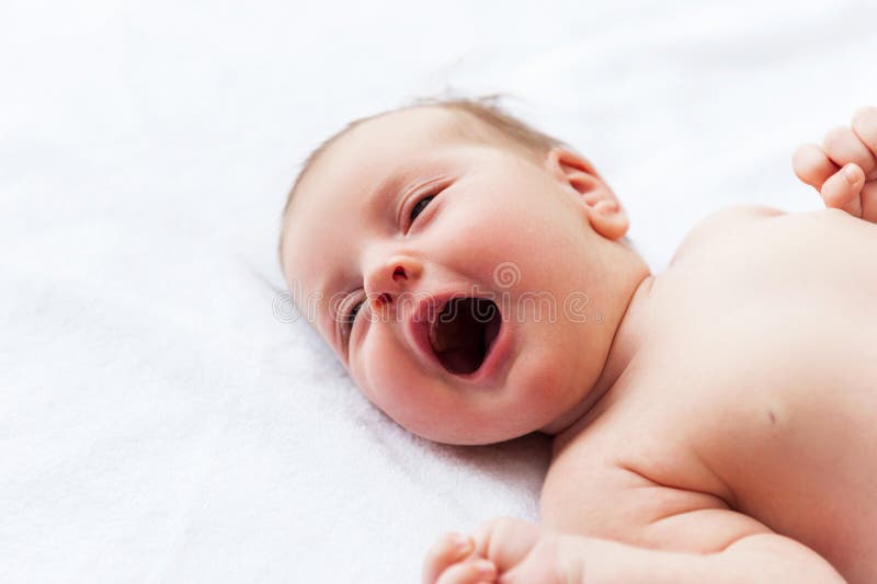 Crying baby. stock image