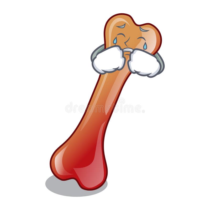 Crying Bone Jelly Candy Mascot Cartoon Stock Vector - Illustration of howl,  jelly: 120095356