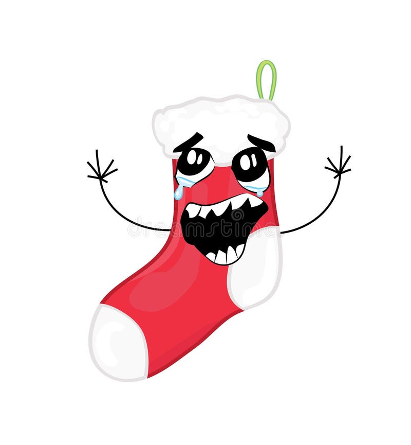 Crying Internet Meme Illustration of Christmas Sock Stock Illustration ...