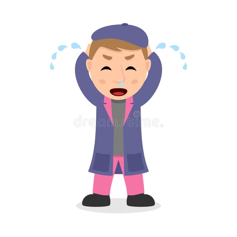 Crying Painter Cartoon Character Stock Vector - Illustration of crying, male: 137088828 Crying Painter Cartoon Character Stock Vector - Illustration of crying, male: 137088828