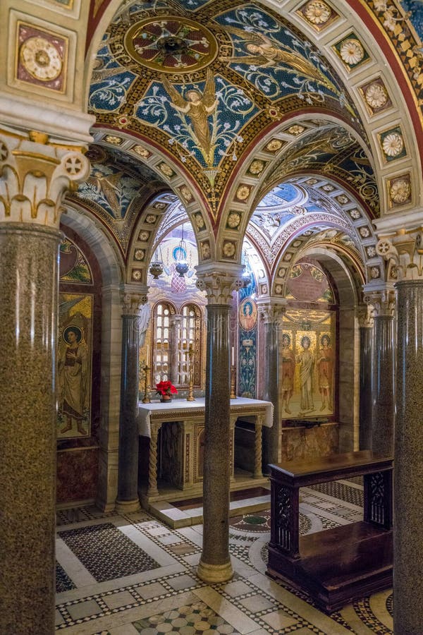 The crypt of Santa Cecilia in Trastevere Church in Rome, Italy. stock image The crypt of Santa Cecilia in Trastevere Church in Rome, Italy. stock image