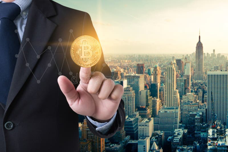 Crypto devise de Bitcoins d'échelle de concept d'or financier de croissance image libre de droits