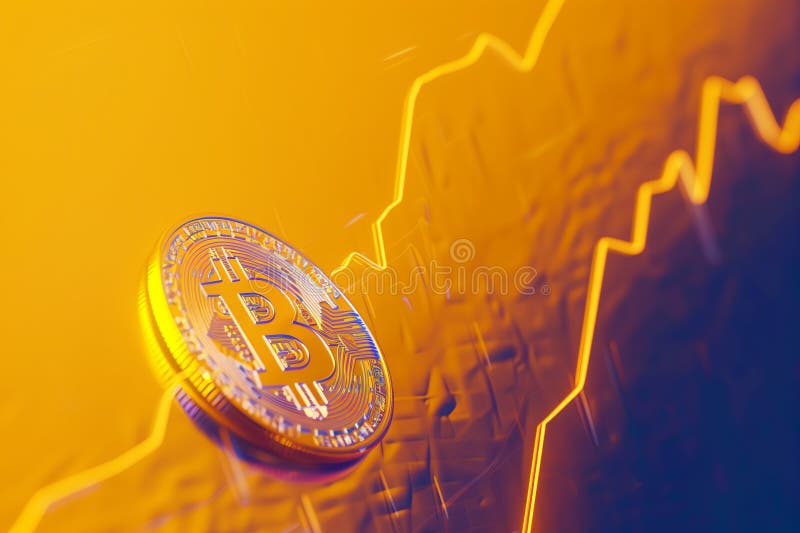 Crypto money business with digital coin. Financial gold exchange, bitcoin economy. Invest in market royalty free stock images