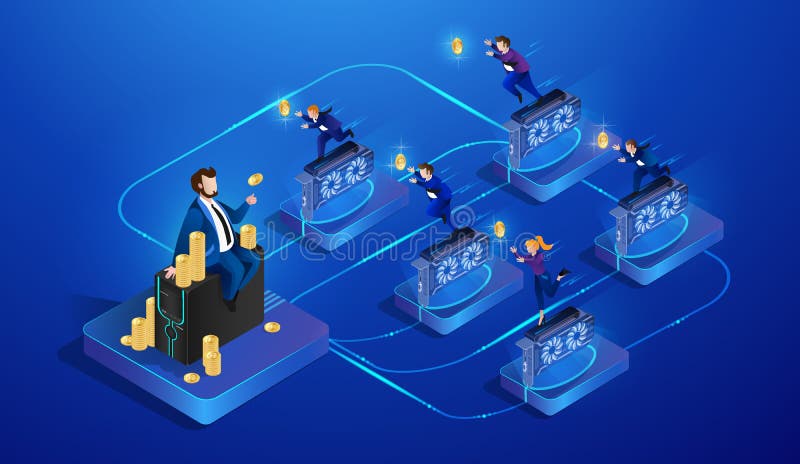 Cryptocurrency bryta också vektor för coreldrawillustration stock illustrationer Cryptocurrency bryta också vektor för coreldrawillustration stock illustrationer