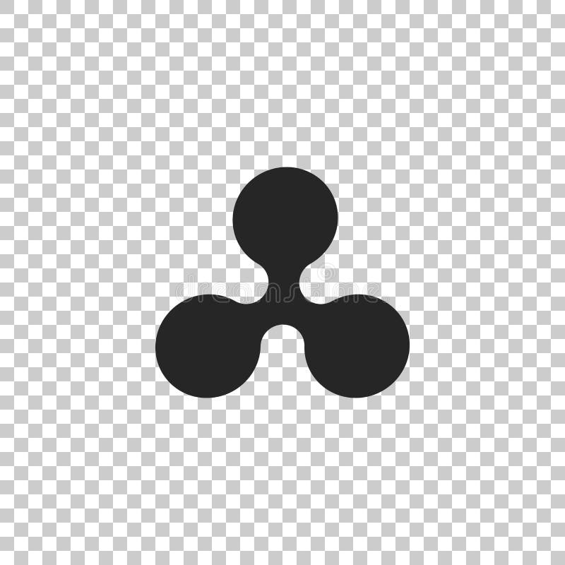 Cryptocurrency Coin Ripple XRP Icon Isolated on Transparent Background