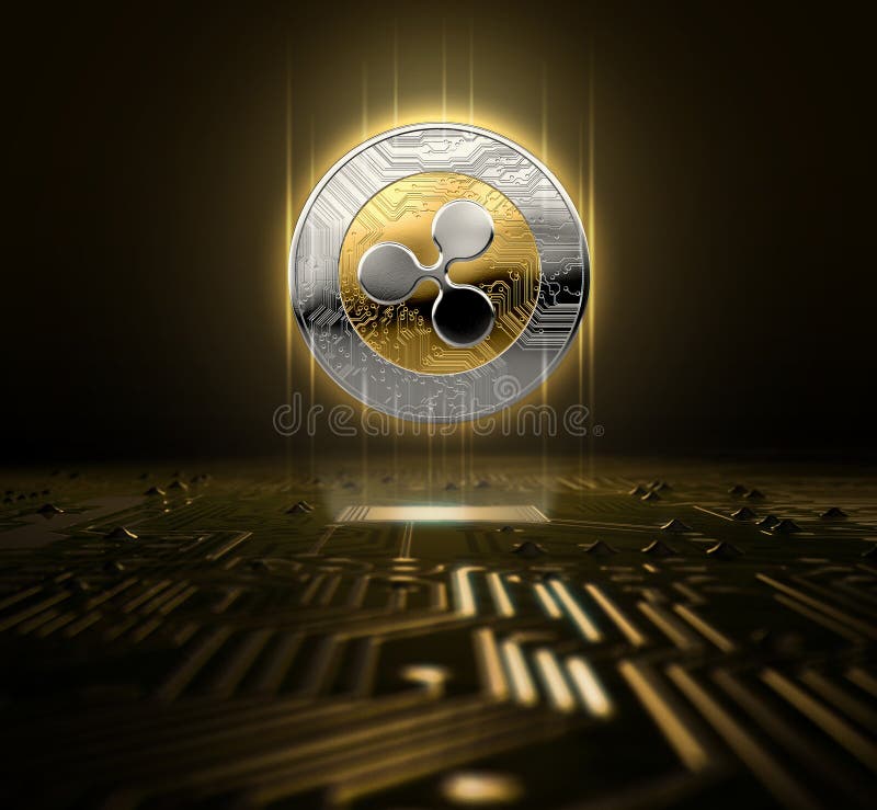 Cryptocurrency e placa de circuito ilustração do vetor Cryptocurrency e placa de circuito ilustração do vetor